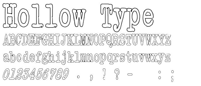 Hollow Type font